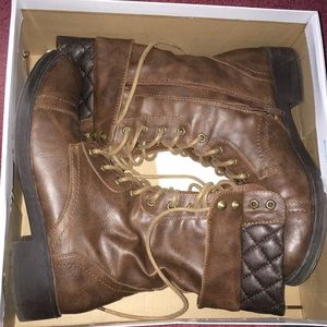 Brown Combat Boots - like new condition!